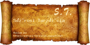 Sárosi Tarzícia névjegykártya